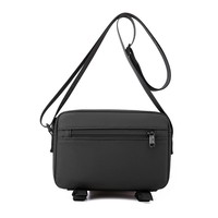 Sac bandoulière unisexe gris en polyester, motif uni, personnalisable, abordable, pour hommes