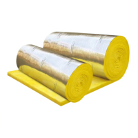 Rollo de Aislamiento de Lana de Vidrio con Revestimiento de Papel de Aluminio, Manta Térmica y Acústica para Techos Metálicos y Proyectos de Construcción