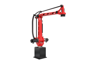 Robot articulado rojo BRTIRPZ2035A de 4 ejes con servomotor, caja de engranajes, rodamientos y base metálica - Product Image 1