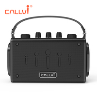 Callvi W7 gitar için taşınabilir UHF kablosuz Karaoke mikrofonlu hoparlör amplifikatör