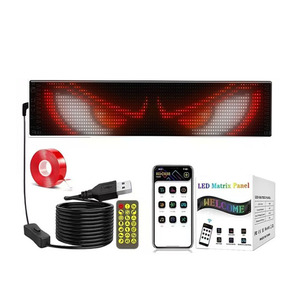 Panneau LED matriciel RVB 16*32 pixels pour voiture, affichage flexible programmable par application, panneau LED d'animation DIY - Product Image 4