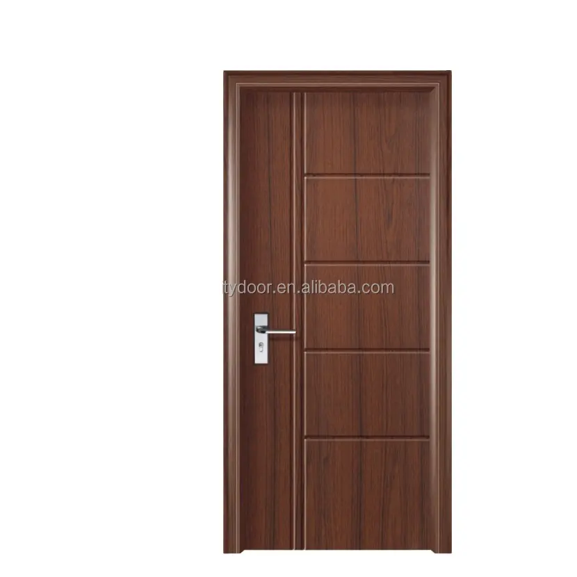 פנים mdf רבד pvc דלת פנימי מרוכבים עץ דלתות pvc עץ דלתות SC-P045