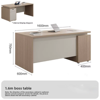 Ensemble bureau et chaise de bureau commercial simple avec boîtier de câblage, bureau informatique simple de 1,2 m pour le travail des employés