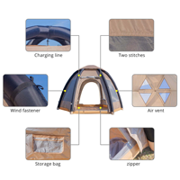 Tente de camping gonflable OEM/ODM, imperméable, protection UV, pliable, grande tente gonflable familiale pour les sorties et les séjours en plein air