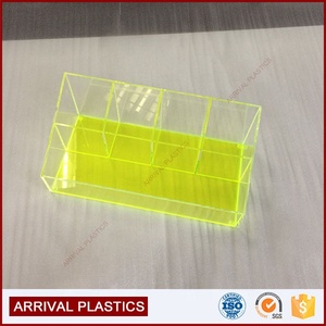 Fábrica al por mayor de acrílico transparente personalizado organizador de maquillaje cajas de almacenamiento estantes de exhibición de cosméticos 3-5mm de espesor Logotipo de pantalla de seda - Product Image 5