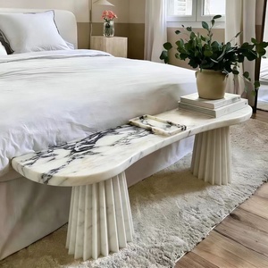 Table <span class=keywords><strong>console</strong></span> élégante en marbre Calacatta Viola moderne, table <span class=keywords><strong>console</strong></span> en marbre pour salon, table <span class=keywords><strong>console</strong></span> pour couloir, entrée, <span class=keywords><strong>extensible</strong></span> - Product Image 2