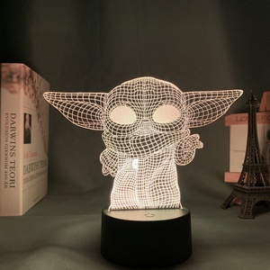 <span class=keywords><strong>Lampe</strong></span> de nuit LED 7 couleurs, <span class=keywords><strong>lampe</strong></span> de nuit 3D <span class=keywords><strong>à</strong></span> illusion d'anime en acrylique, câble USB, télécommande, petite <span class=keywords><strong>lampe</strong></span> de nuit 3D - Product Image 2