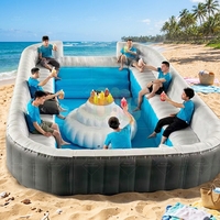 Piscine gonflable en PVC avec canapé pour fêtes estivales en plein air, grande taille, portable, durable, couleur et taille personnalisables