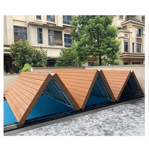 <span class=keywords><strong>Couverture</strong></span> pliante motorisée de station thermale de structure en acier facile à installer avec les couvertures pliantes automatiques de type moderne de plancher de WPC - Product Image 4