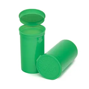 批发不透明半透明彩色19 Dram (3.5g) Pop Top瓶容器rx小瓶药丸盒容器