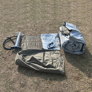 Nhà Sản Xuất 210G Polyester/Cotton Không Thấm Nước Không Khí Lều Cắm Trại Ngoài Trời Khung Nhà Glamping 10-12 Người Inflatable Lều - Product Image 5