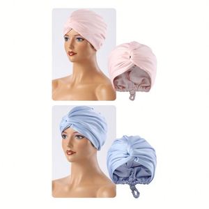 Adjustable Silk Satin Bonnet Sleeping Wrap Double Layer Sleep Cap Night Turban for Large Long Curly Braid Women Hair - Product Image 1