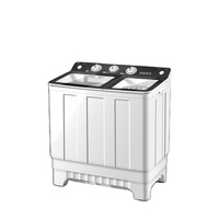 Nouvelle machine à laver semi-automatique à double baignoire de 15kg nettoyage et séchage électriques des vêtements double baril en acier usage domestique