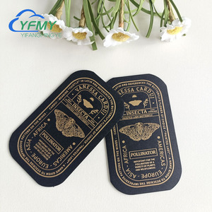 Cartes de visite en papier cartonné noir exquises, superbes détails en feuille d'or, conception personnalisée haut de gamme pour une <span class=keywords><strong>image</strong></span> professionnelle - Product Image 2