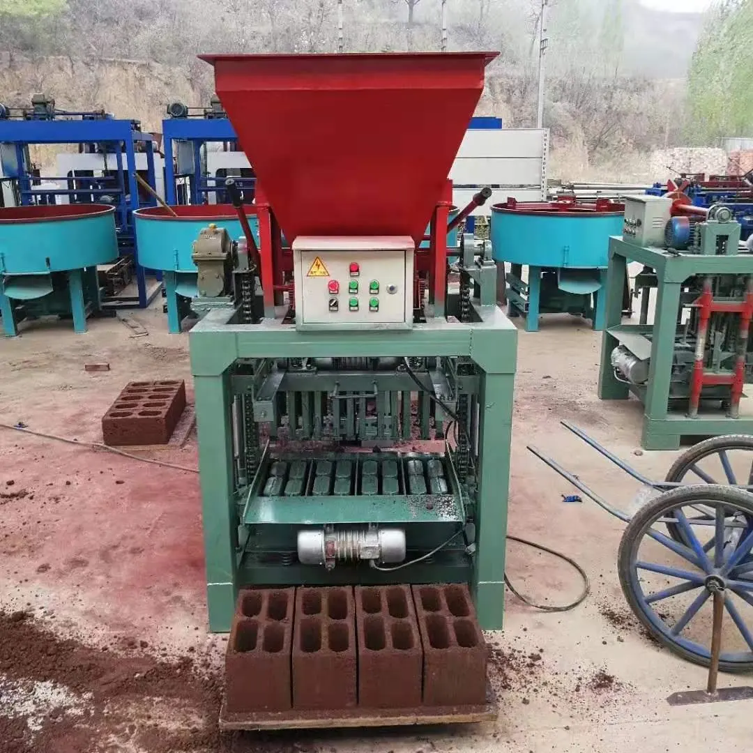 Hydraulic hollow non-burning cement block making machine production line, semi-automatic mobile cement block machine, pad machin