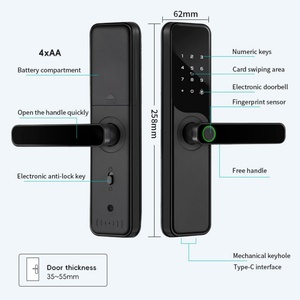 Cerradura Inteligente con Huella Dactilar Kyeles para Puertas de Madera, Aplicación Tuya Wifi - Product Image 2