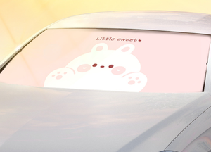 ANMA Nouveaux accessoires de voiture design tendance, motif lapin <span class=keywords><strong>rose</strong></span>, protection UV, pare-soleil portable pour voiture - Product Image 2