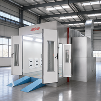 Prix de vente directe Cabines de peinture industrielles diesel 24 kW pour voitures 80 ° Cabine de peinture automobile avec double aspiration et ventilateurs centrifuges