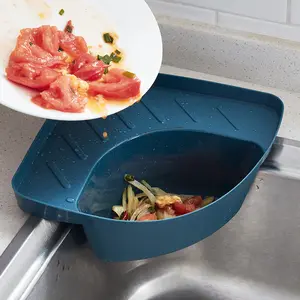 2022 Hot Sale Küche Lebensmittel rückstand Waschbecken Abfluss Sieb Korb Multifunktions-Dreieck filter Küchen abfall Mesh Sieb
