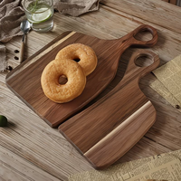 Planche à découper artisanale en bois d'olivier Glen Shi, bords courbés, planche à découper en bois de jujube.