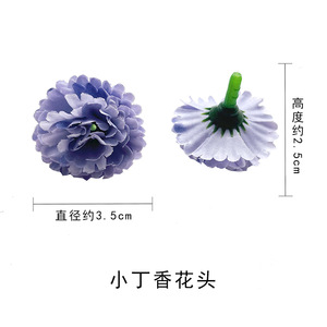 Têtes de fleurs d'œillets artificielles de 3,5 cm de diamètre pour accessoires de photographie de mariage et décorations d'intérieur - Product Image 4