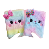 Mini Carnet Mignon Kawaii pour Filles, Carnet de Notes en Peluche Douce, à Reliure Cousue, Motif Animal de Dessin Animé, Idée Cadeau pour Enfants