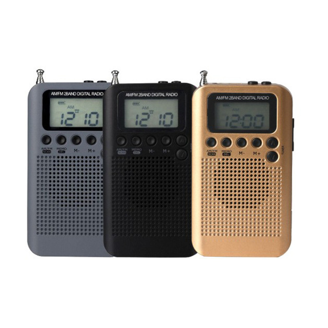 High Sensitive Pocket Portable AM FM 2 Band Radio with Digital LCD Display