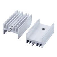 Dissipateur thermique personnalisé en aluminium miniature avec ailettes en cuivre, profilés en aluminium anodisé finition usinée, extrusion personnalisée pour CNC