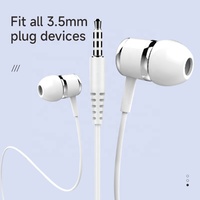 Auriculares estéreo intrauditivos con cable E5 de 1,2 M con micrófono Jack de 3,5mm, auriculares para juegos para teléfonos móviles y PC para música y audio