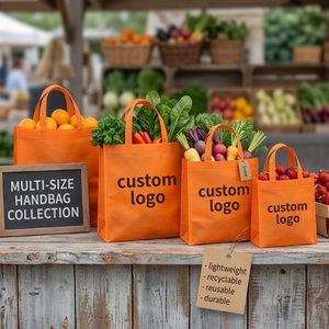 Wholesale Production Recyclable Reusable Non-Woven <b>Fabric</b> <b>Bag</b> Custom Printing Logo Nonwoven Shopping Tote <b>Bag</b> For Supermarket - Product Image 5