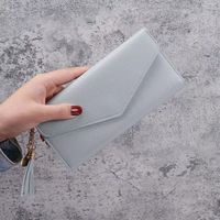 Harga Pabrik Dompet Wanita Kulit PU Dompet Panjang Resleting Buatan Tangan Desain Kreatif Cetak UV Untuk Promosi
