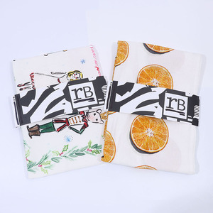 Shoshom — serviettes à thé avec tissu numérique coloré, serviettes de cuisine 100% coton, tissu Floral personnalisé - Product Image 2