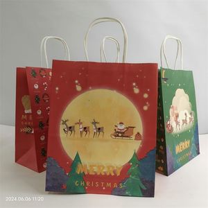 Bolsas de Regalo Navideñas de Papel Kraft para Dulces y Galletas para Niños, Decoración Navideña para Fiestas de Año Nuevo 2025 - Product Image 4