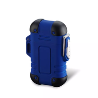 Briquet manuel rechargeable à plasma sans flamme, étanche, avec cordon, pour les aventures en plein air, le camping et la randonnée