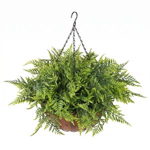 Canasta Colgante de Helecho Artificial Boston de 30cm-190cm, Decoración de Exterior de Ratán Plástico - Product Image 5