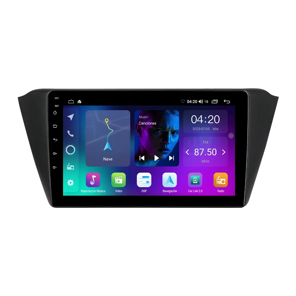 NaviFly NF, rádio automotivo Android mais novo compatível com GPS para Skoda Fabia 2015 e Android, compatível com vários idiomas, carros em vários idiomas