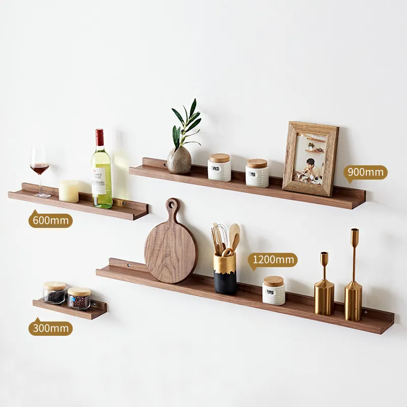 Set Van 4 Rustieke Houten Planken Huisdecoratie Beukenhout Muur Gemonteerde Opslag Drijvende Plank