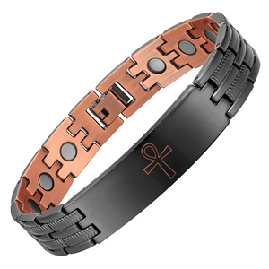 Gelang Nama Kustom Terbuat dari Tembaga Murni Terapi Magnet untuk Meredakan Nyeri Arthritis Jam Tangan dan Gelang Perhiasan yang Dipersonalisasi dan Dikustomisasi - Product Image 1