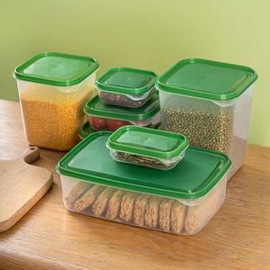 Ensemble de 17 boîtes de conservation de fruits en plastique transparent, utilisables au micro-ondes et au réfrigérateur, pour la conservation des aliments à usage domestique - Product Image 1