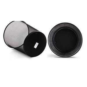 Cesto de basura cilíndrico de malla metálica Deli 9188, negro, de acero inoxidable, para almacenamiento en la sala de estar - Product Image 2