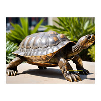 Grande statue de jardin en bronze tortue faite à la main en métal cour Art tortue Sculpture pour décoration extérieure nouveauté