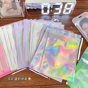 Sacs auto-adhésifs holographiques en OPP refermables pour l'emballage des nécessités quotidiennes, petits sacs miroir pour cartes - Product Image 2