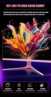Monitor Gaming Rosa UHD 2K 320Hz 1ms(GTG) Fast-IPS de 27 Pulgadas, 100% sRGB, HDR400, Luz Azul Baja, LED, para Juegos