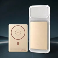 Batterie externe magnétique ultra-fine 15W en alliage métallique 5,5 mm, 5000 mAh, chargeur portable PD20W, batterie semi-solide en cobalt pur