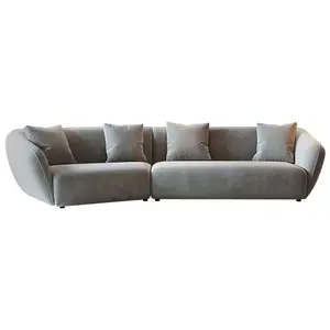Modern Light Luxury Fabric Sofa With Italian Style Nordic Minimalist Curved Design Furniture Sofa Living Room Sofa Set