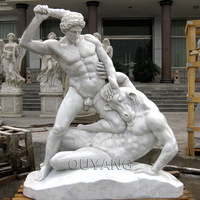 Huanquang — décoration de jardin en pierre naturelle sculptée à la main, Sculpture de dieu grec, statue de poébon en marbre, d'extérieur