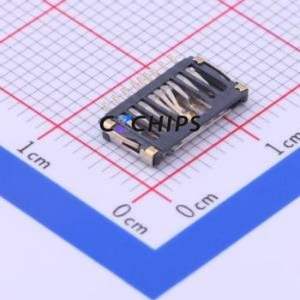 XKTF-0803-0 SD Card / Memory Card Connector SMD Connector Plug-In Type MicroSD Card (TF Card) Card Holder 1.5mm - Product Image 2