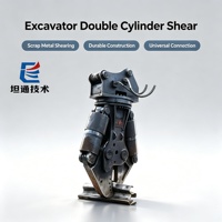 Cisaille rotative à double cylindre HHD-390 à forte puissance de coupe, cisaille hydraulique montée sur excavatrice pour le démontage de structures en acier