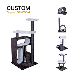 Toptan sıcak satış büyük boy ahşap pet scratcher ev kulesi kınamak kedi ağacı - Product Image 1