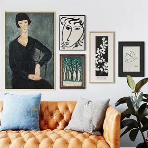 Modigliani Picasso arte Sketch de colección Pintura impresión de la lona cartel habitación decoración para el hogar